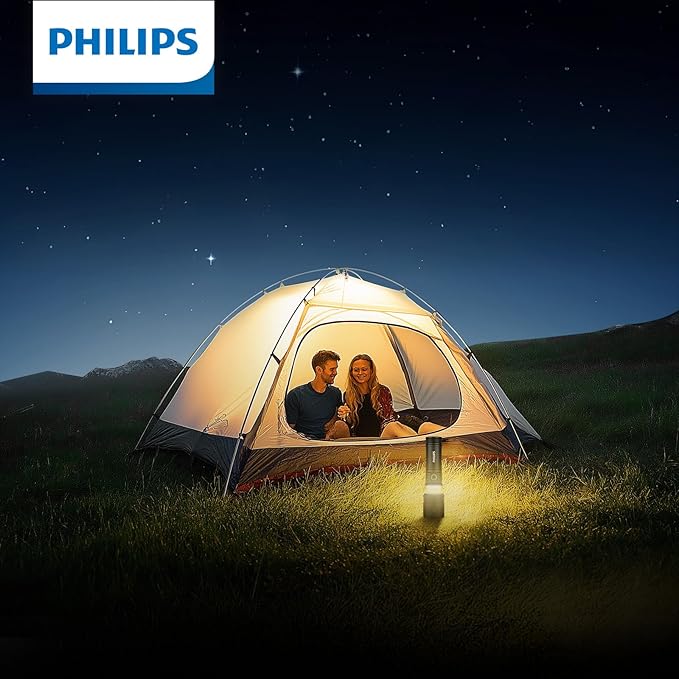 PHILIPS Flashlights High Lumens Rechargeable,2000lm Tactical Flashlights with Camping Lamp&Ignition Lens,2 Colors,Zoomable,5Modes,Reverse Charging,LED Bright Flashlight for Home,Outdoor,Gift