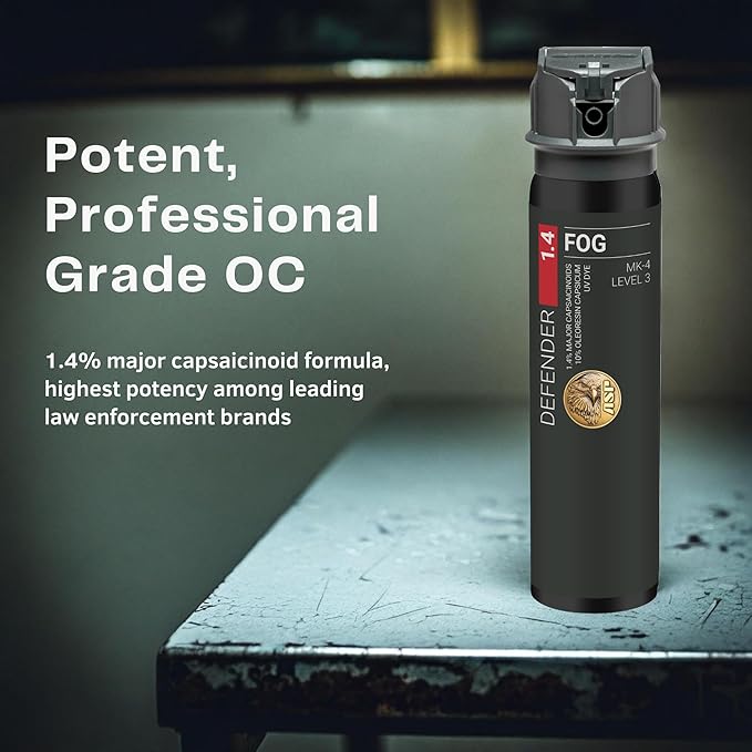 ASP Defender LE Pepper Spray, Self-Defense OC for Law Enforcement Professionals, Professional Grade Personal Defense Equipment, Personal Protection Device, 15-Foot Range