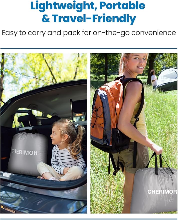 Full Size Air Mattress with Built-in Pump, 18" Raised Comfort, 48Hr Leak-Proof Test, Upgraded Honeycomb Pillar Design, Supports 600 lbs, 2.5-Min Inflation for Home Guest Room Camping