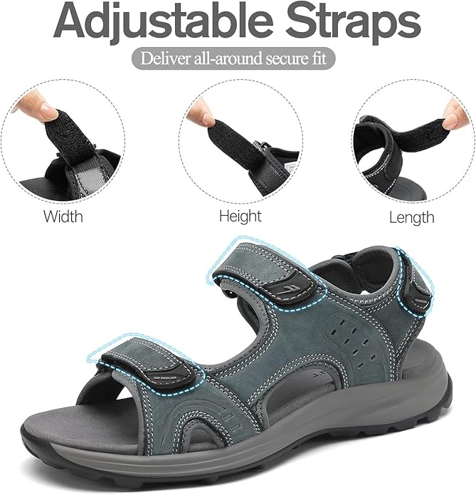 FLARUT Men's Sport Sandals Outdoor Hiking Sandal Open Toe Walking Sandals for Summer Beach Water Shoes