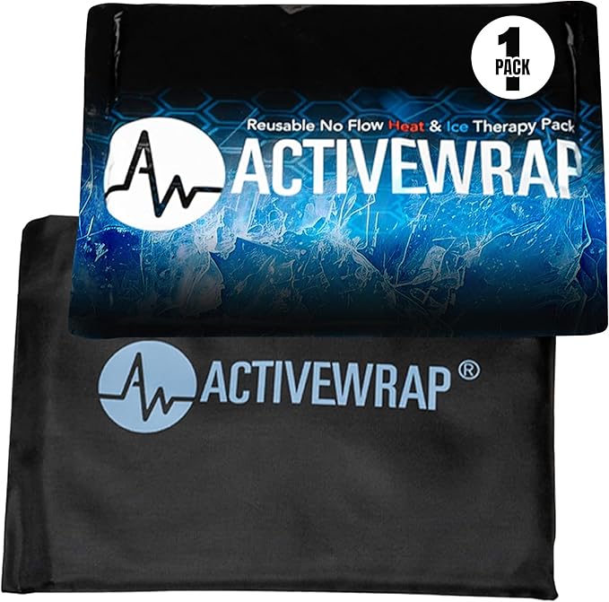 Ice Packs for Injuries Reusable, Hot Cold Packs for First Aid and Injury Recovery, Includes 1 Ice Pack with Individual Pack Cover, Use with ActiveWrap Hip, Back, or Knee, XL, 13 x 10 inches