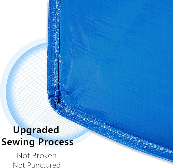 5 Pack Heavy Duty Extra Large Moving Bags Storage Tote - Strong Handles& Backpack Straps - Space Saving Storage Bags Alternative to Moving Boxes and Bins,Compatible with Ikea Frakta Cart, Blue