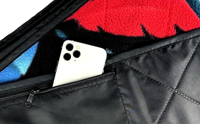 DOWN UNDER OUTDOORS Large Waterproof Windproof Extra Thick 350 GSM Quilted Fleece, or Sherpa Stadium Blanket