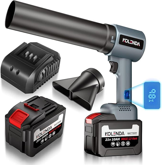 Handheld Cordless Lightweight Powerful Car Dryer Air Blower with 1800G & 335MPH Powerful, Air Duster Electric Leaf Blower Cleaning Dryer Turbo for Patio Cleaning, Lawn Care and Car Drying