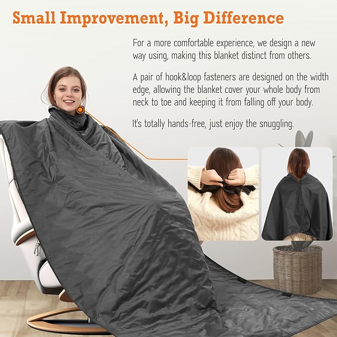 4-in-1 Large Camping Blankets - Waterproof, Windproof Fleece Outdoor Blankets for Stadium, Sports, Car, Concert - 81"x57", Portable (Dark Gray)