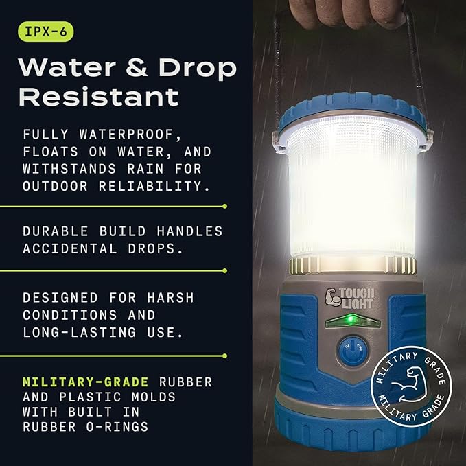 USB Rechargeable Camping Lantern, 400 Lumens LED Lantern, Hanging Tent Lamp, 6000mAh Power Bank, 200 Hour, 6 Modes, for Outdoors & Emergency