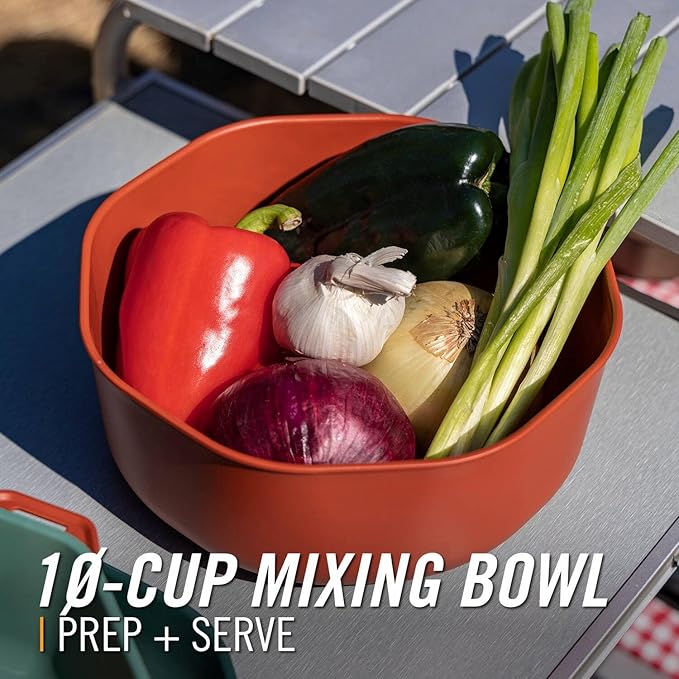 Gerber Gear ComplEAT Tableware Set - Polypropylene Camping Cookware - Portable Outdoor Tableware - 4 Plates, 4 Bowls & 1 Mixing Bowl