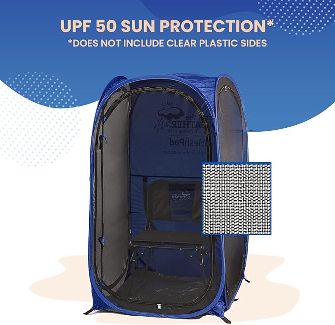 WeatherPod® The Original Shark Tank MyPod??Mesh 1-2 Person Pop-Up Screen Pod - Keeps Out Bugs, Mosquitos, and Harmful UV Rays - UPF 50 for Maximum Protection from The Sun