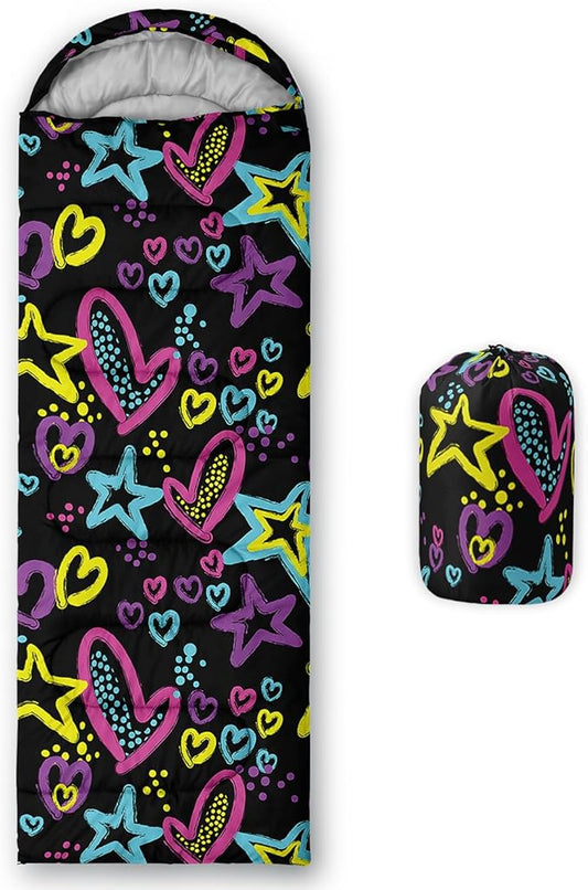 QOOMO Camping Sleeping Bags,3 Season Warm & Cool Weather,Lightweight,Waterproof Sleeping Bags for Adults & Kids,Traveling,and Outdoors,Camping Gear Equipment