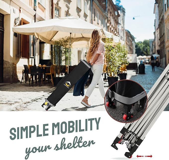 CROWN SHADES 12x12 Pop Up Canopy Tent Instant Commercial with 150D Silver Coated Fabric Including 1 Removable Sidewall, 4 Ropes, 8 Stakes, Weight Bags, STO 'N Go Bag, Beige