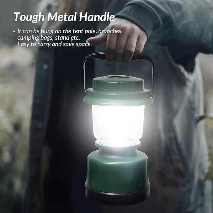 LED Camping Lantern, Water Resistant Emergency Light for Power Outage, Hurricane, Hiking