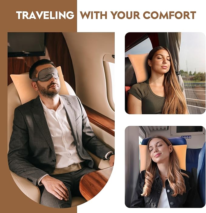 Small Shredded Memory Foam Pillow, Camping Pillow Travel Pillow - Compressible Medium Firm, Breathable Cover, Ideal Backpacking Hiking, Airplane and Car (Apricot Yellow, S)