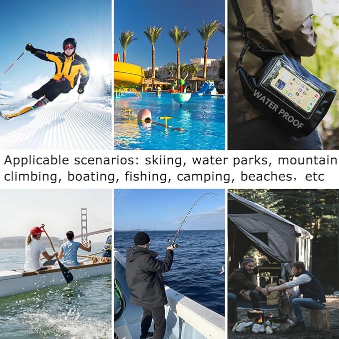 5L Waterproof Dry Bag, IPX6 Roll Top Waterproof Bag Backpack w/Phone Case/Pouch, Kayak Fishing Accessories For Kayaking, Fishing, Boating, Travel, Camping and Beach