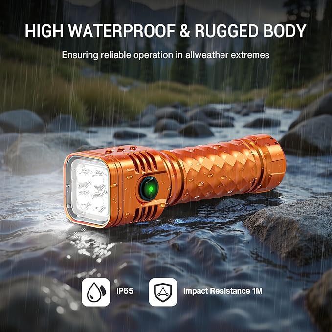 Rechargeable Flashlights High Lumens 2000L, 4X Super Bright Handheld LED Flashlight, Powerful Flash Light, Long-Lasting, Waterproof Tactical Flashlight for Home Camping Hiking