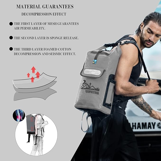 IDRYBAG Dry Bag Backpack Waterproof Floating 20L/30L/40L, Dry Bags Waterproof Backpack for Men, Dry Sack Waterproof Bag