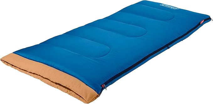 Coleman Brazos 20/30°F Adult Cool-Weather Sleeping Bag with No-Snag Zipper & Stuff Sack, Machine Washable, Great for Camping, Traveling, Guests, & More