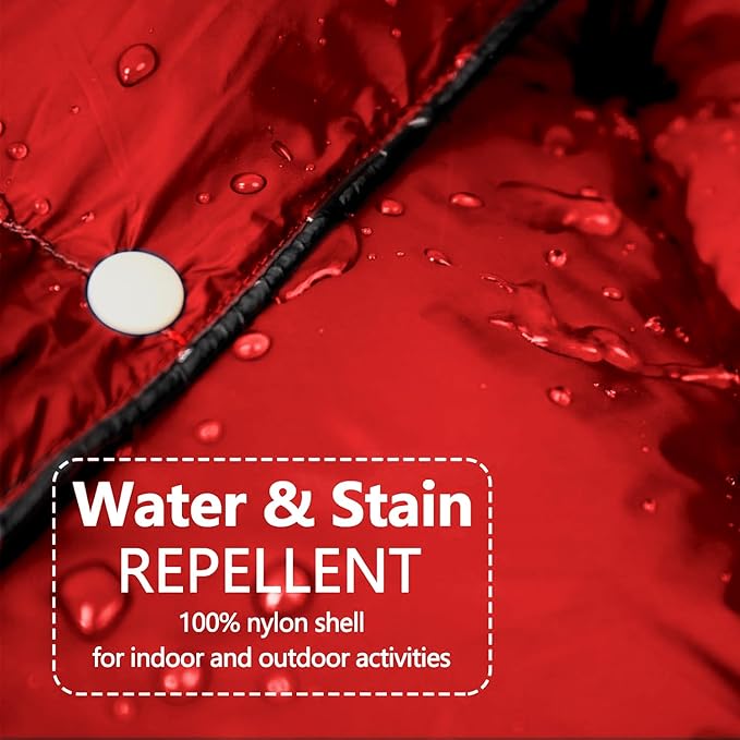 zzlamb Puffy Down Camping Blanket Water-Repellent, Down Throw Travel Blanket Portable for Outdoor, Light Warm Quilt for Couch Plane Car Theater Stadium Picnic RV Backpacking Hammock