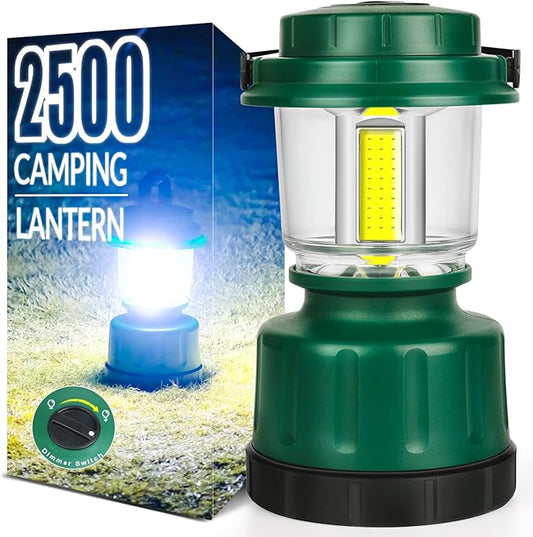 LED Camping Lantern, Water Resistant Emergency Light for Power Outage, Hurricane, Hiking