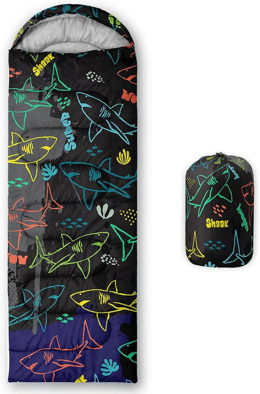 QOOMO Camping Sleeping Bags,3 Season Warm & Cool Weather,Lightweight,Waterproof Sleeping Bags for Adults & Kids,Traveling,and Outdoors,Camping Gear Equipment