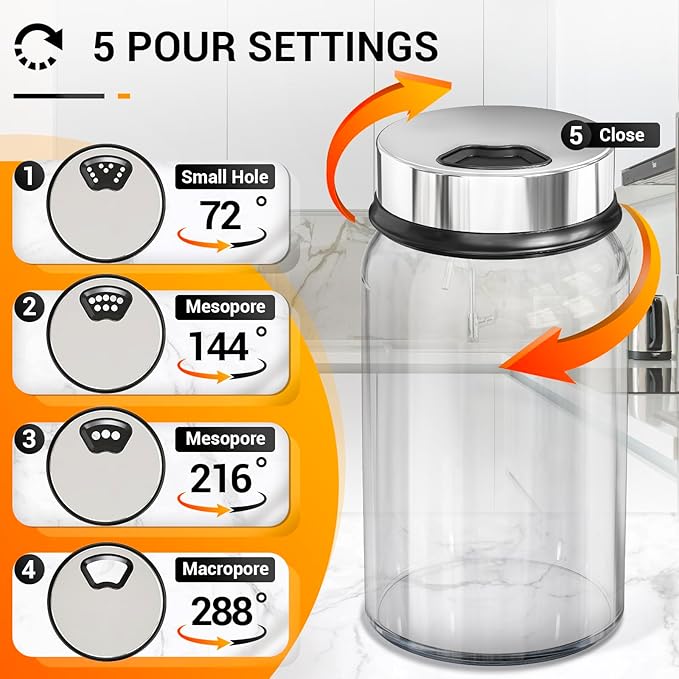 Segarty Glass Spice Jars with Shaker Lid, 6 Pack 6 oz Empty Spice Jar with Labels, Seasoning Containers Spices Bottles Set with 136 Stickers, 1 Chalk Pen, 1 Brush, Salt Pepper Shakers for Kitchen