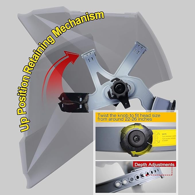 Antra Digital Auto Shade Darkening Welding Helmet DP8-G - True Color TOP Optical Class 1/1/1/1, Wide Shade Range 4/5-14 w Shade Lock, Low TIG Rating 2A - Precision Protection for Welding Excellence