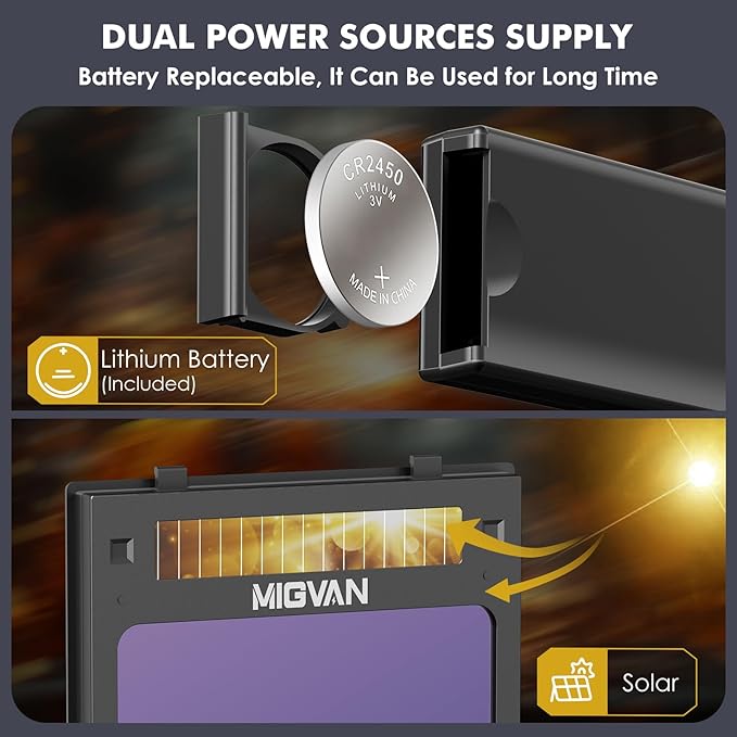 Welding Helmet Auto Darkening True Color Large Viewing, Welding Hood Solar/Rechargeable Battery Powered, Wide Shade 4/5-13 with 4 Arc Sensor, Optical Clarity Welder Mask for TIG MIG Stick Cut Grind