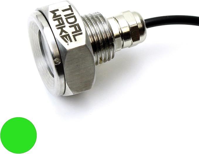 Tidal Wake IP68 Underwater 1/2in Standard Boat Drain Plug LED Light, Brilliant Underwater Lighting in Minutes! No Holes to Drill!