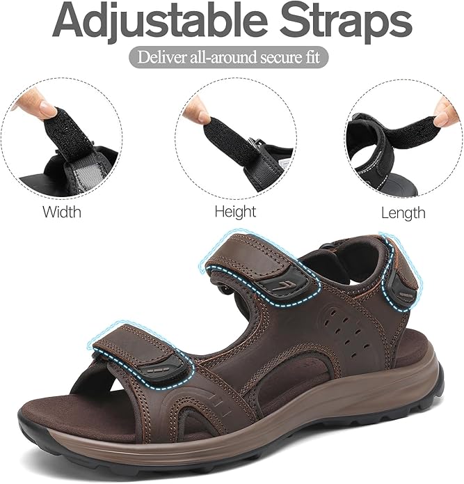 FLARUT Men's Sport Sandals Outdoor Hiking Sandal Open Toe Walking Sandals for Summer Beach Water Shoes