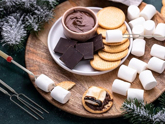 Zulay Sturdy Marshmallow Sticks for Fire Pit Extra Long - Great Smores Sticks Smores Kit for Fire Pit - Marshmallow Roasting Skewers - Hot Dog Fork Bonfire Glamping Camping Accessory 32" Value 20 Pack