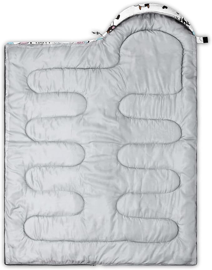 QOOMO Camping Sleeping Bags,3 Season Warm & Cool Weather,Lightweight,Waterproof Sleeping Bags for Adults & Kids,Traveling,and Outdoors,Camping Gear Equipment