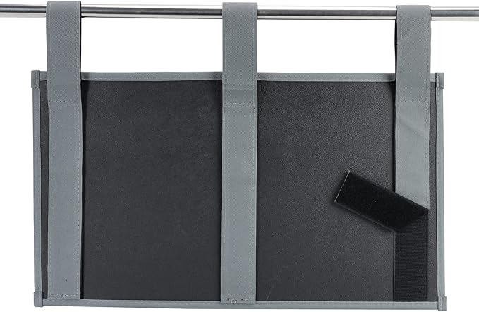 Hanging Bedside Caddy, Bedside Storage Organizer for Magazine, Phone, Remote control (6 Pockets-Grey)