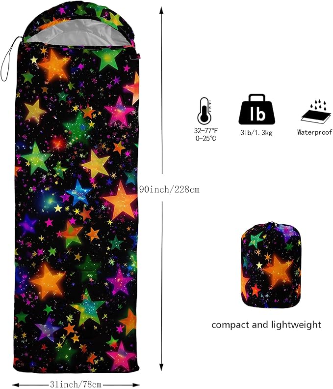 Kids Sleeping Bag for Boys Girls,3D Basketball Print-Lightweight Warm Portable Outdoor Indoor-Waterproof Cold Weather Resistant Sleeping Bag for Camping Hiking