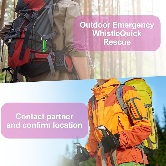 12 Pcs Emergency Whistle Survival,Gather Team Members Outdoors,Hyper Whistle Keychain, 571534_1_y6pB5tXFy