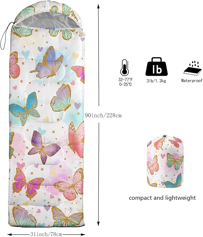 Axolotl Blue Gamepad Sleeping Bag,Waterproof Lightweight Gaming Sleeping Bag Game Console Camping Bag for Boys Teens,Warm and Cool Weather Green Portable Sleeping Bag for Camping Outdoor Indoor