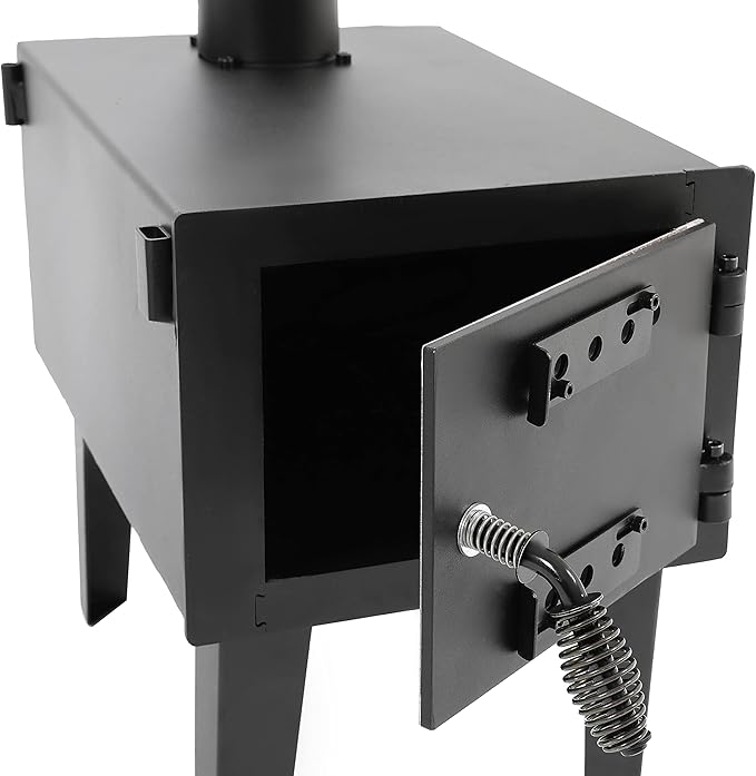 KUAFU Wood Burning Stove Tent Camping Stove for Outdoor Cooking Fishing Hiking Travel Portable Heater with Storable Chimney Pipes