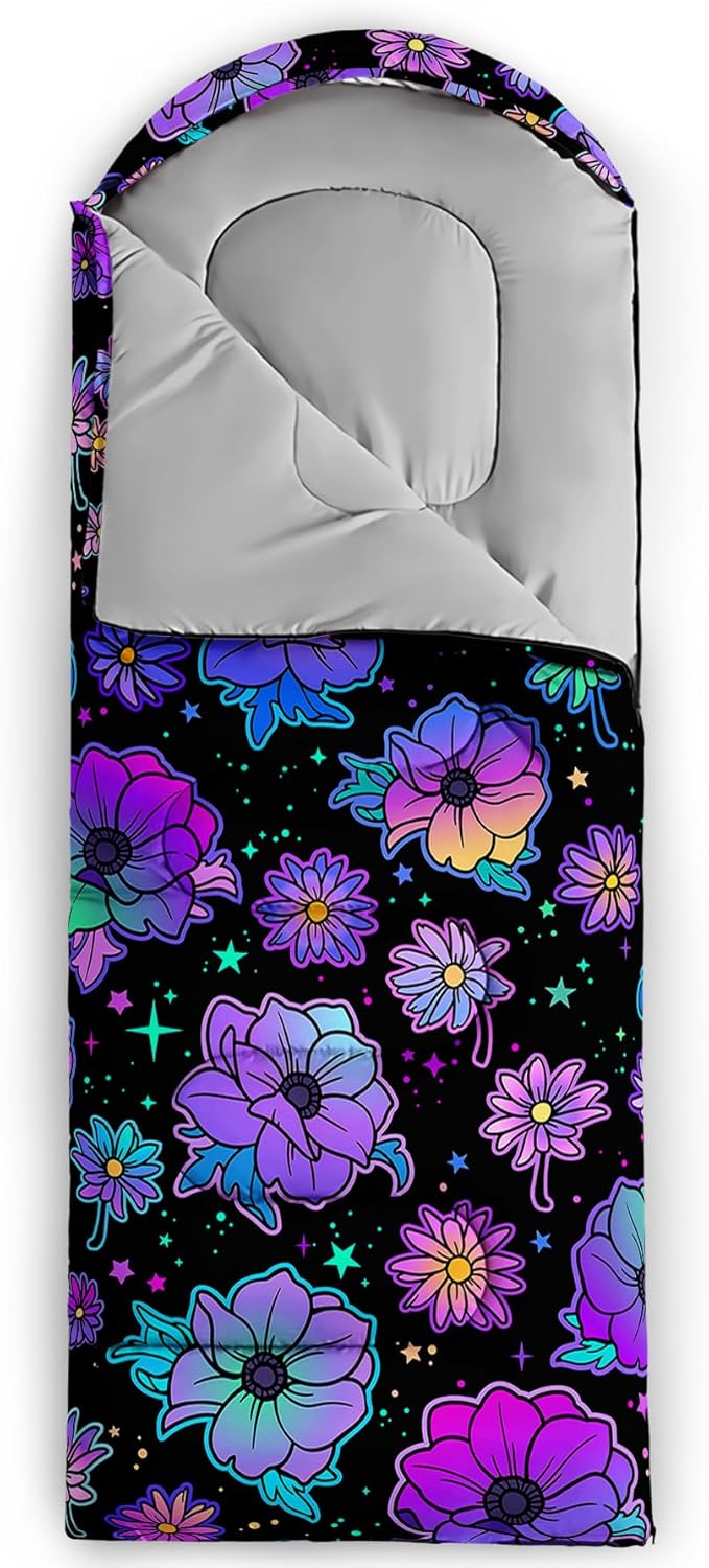 Axolotl Unicorn Sleeping Bag for Kids Boys Girls–Lightweight Warm Cold Weather Sleeping Bags,Waterproof Portable Sleeping Bag with Compression Sack for Camping Backpacking Outdoor Indoor
