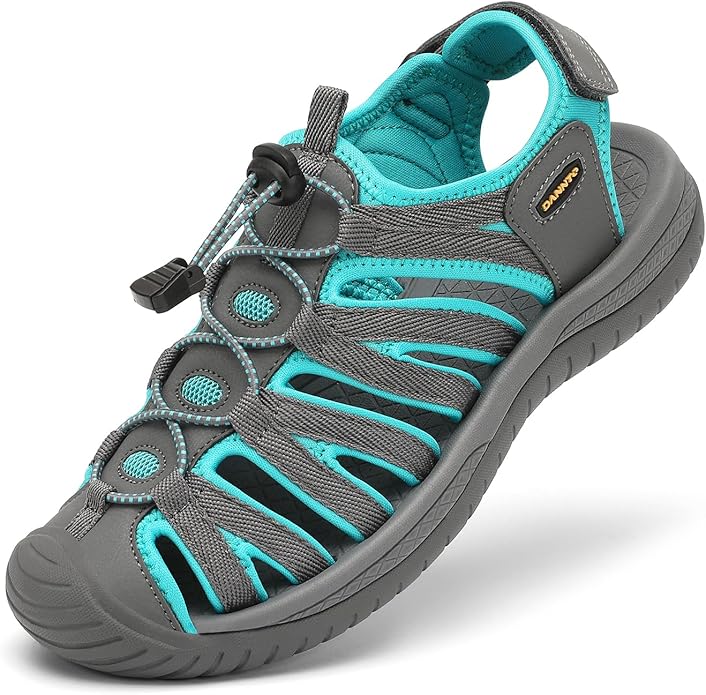 Dannto Women's Closed Toe Hiking Sandals Walking Water Sandal Comfort Athletic Sport Outdoor Sandals