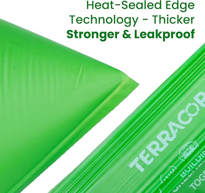 13 Gallon Compost Drawstring Kitchen Waste Bag, 49.2 Liter, 35 Count,1 Mil, Heavy Duty Food Scrap Bags