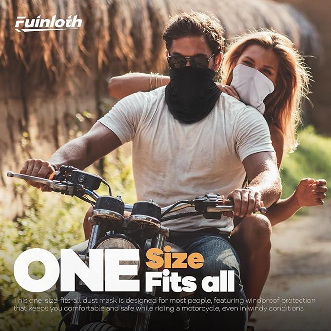 Fuinloth Neck Gaiter, 6 Pack Cooling UV Protection Bandana Buff Face Mask Gator Scarf for Men Women