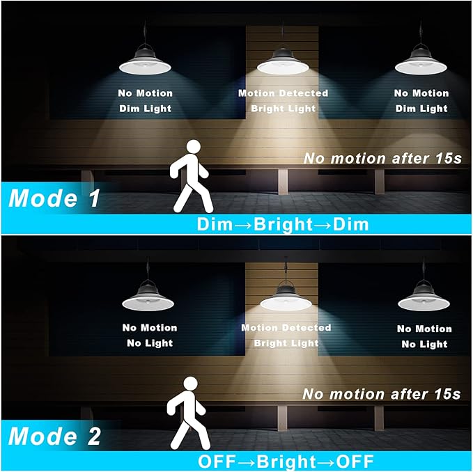 NIORSUN Solar Pendant Light, Upgraded Motion Sensor Light Outdoor Solar Lights Indoor Dimmable with Remote 3000K/4500K/6000K, 16.4ft Cable IP65 Waterproof for Shed, Barn, Gazebo, Patio(1 Pack)