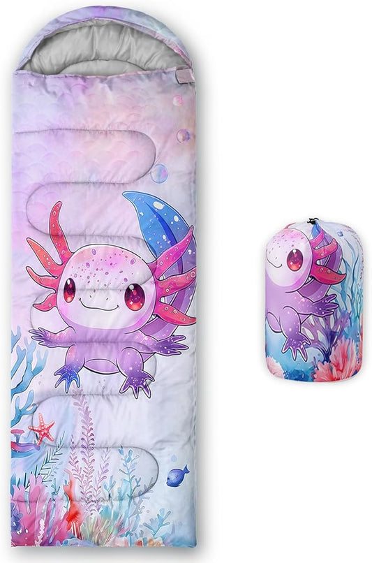 Sea Turtle Sleeping Bag for Kids Boys Girls,Ocean Themed Camping Gear,Waterproof Compact Sleeping Bag for Camping Backpacking Outdoor Hiking.