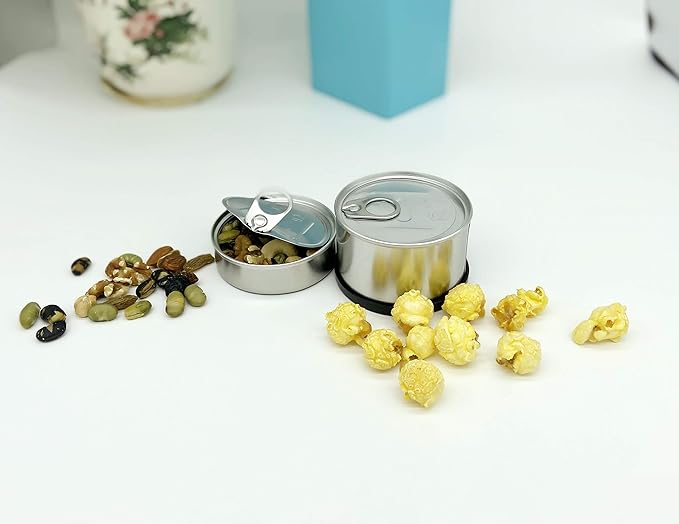 DOUKI 20sets Cali Self-seal Tin Can with Lid - Tuna Can Hoop Ring - NO TOOLS NEEDED