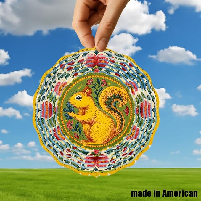 3D Wind Spinner for Garden - 10inch Stainless Steel with Double-Sided UV Printing | High-Resolution Images | Weather-Resistant Outdoor Spinning Decor for Patio, Yard & Gifts