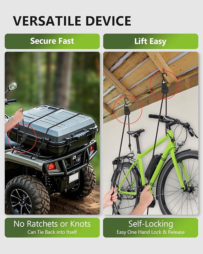 Kayak Straps Tie Downs 8 Pack Set, Roof Rack Straps Adjustable Ratchet Tie Down Straps with Lock S Hooks, 1/4 Inch 12 Feet Ratchet Straps for Small Cargo, Kayak-Soft Loops, Packing, Camping Gear