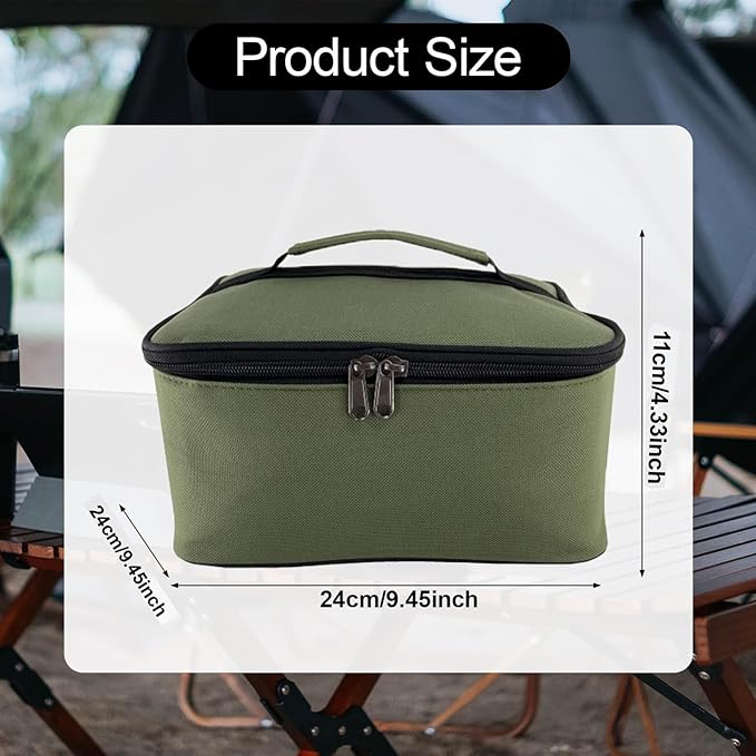 Gas Canister Storage Bag Camping Utensil Bag Pouch Protector Carry Case Tableware Storage Organizer for Picnic Travel Camping