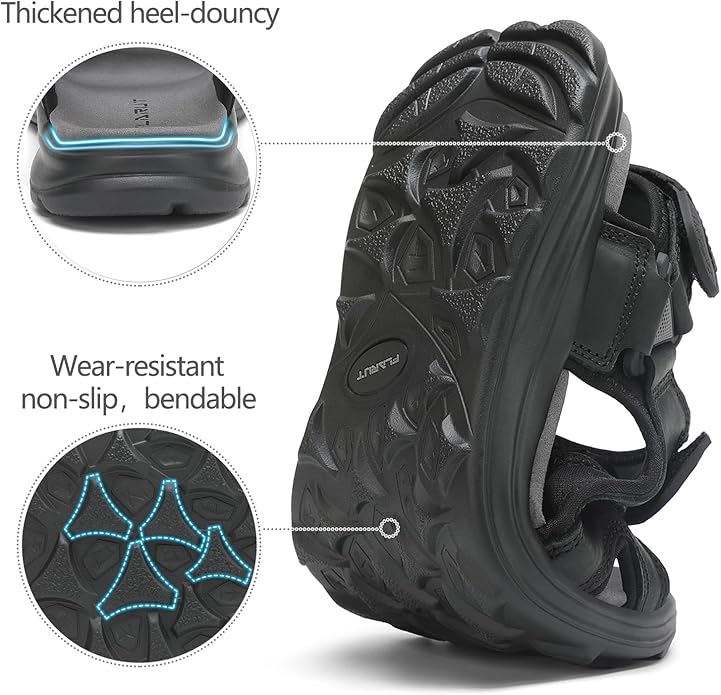 FLARUT Men's Sport Sandals Outdoor Hiking Sandal Open Toe Walking Sandals for Summer Beach Water Shoes