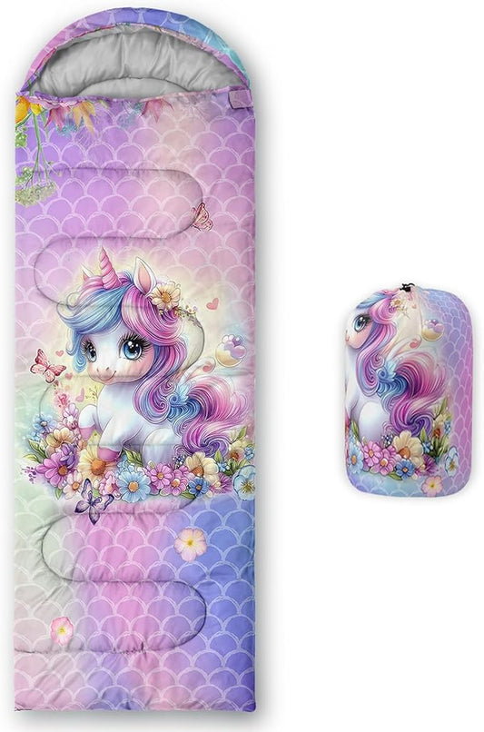 Sea Turtle Sleeping Bag for Kids Boys Girls,Ocean Themed Camping Gear,Waterproof Compact Sleeping Bag for Camping Backpacking Outdoor Hiking.