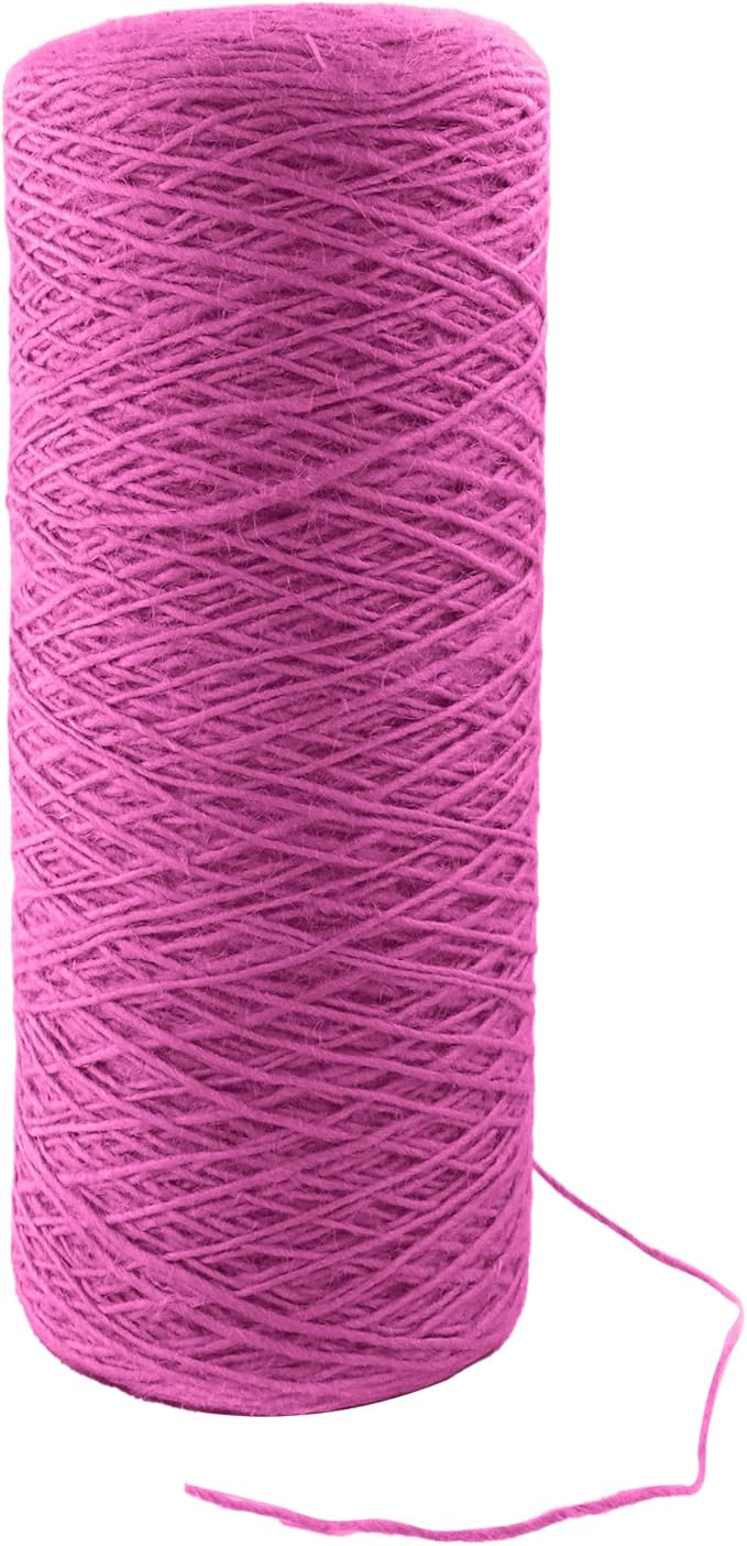 1mm x 1000 Feet Pink Jute Rope, Twine for Gardening Tomato Climbing Plant Tie Floristry Crafts Gift Wrapping Packing Decor