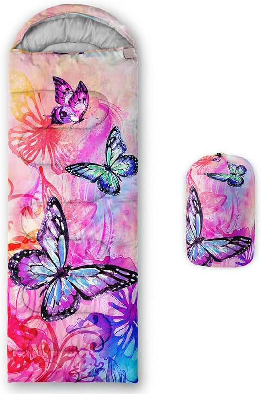 QOOMO Camping Sleeping Bags,3 Season Warm & Cool Weather,Lightweight,Waterproof Sleeping Bags for Adults & Kids,Traveling,and Outdoors,Camping Gear Equipment