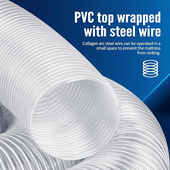 Heavy PVC Dust Collection Hose - 2 1/2" x 20' with Stainless Steel Clamps for Dust Collectors and Shop Vacuums